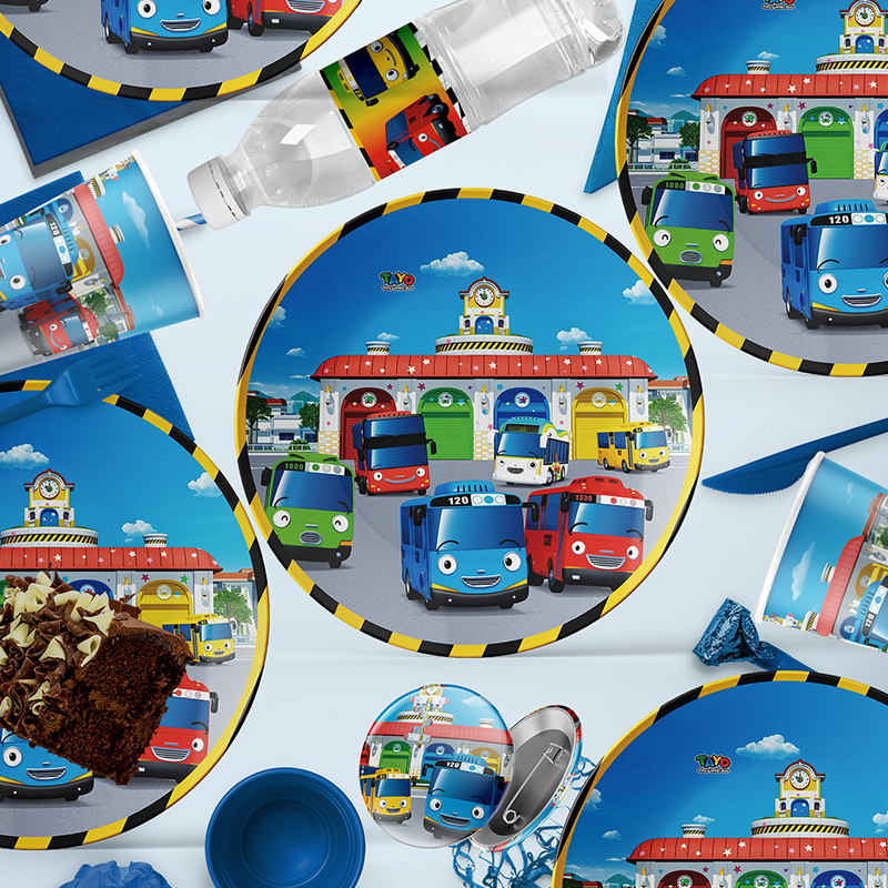 Baby Food Label - Tayo the Little Bus Supplies Party