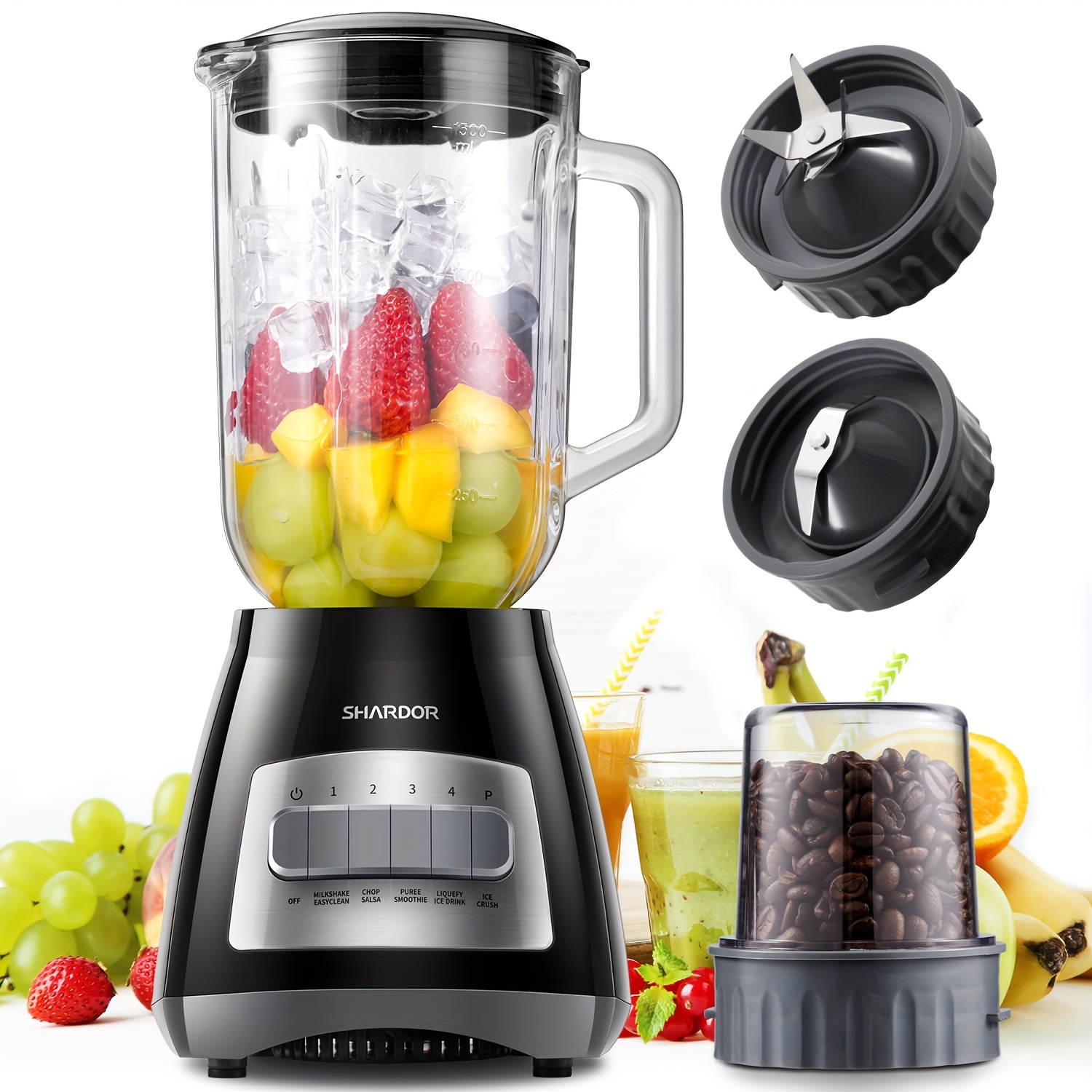 Baby Food Glass Jar - Smoothie Blender with 52 oz Glass