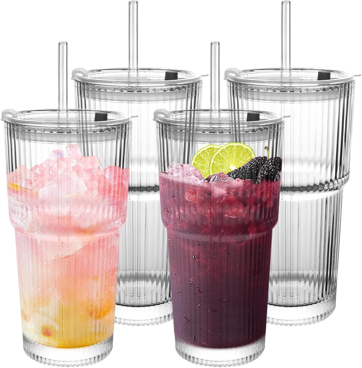 Modern Ribbed Glass Tumbler 20 - مراجعة Training Cup Straw وسعره