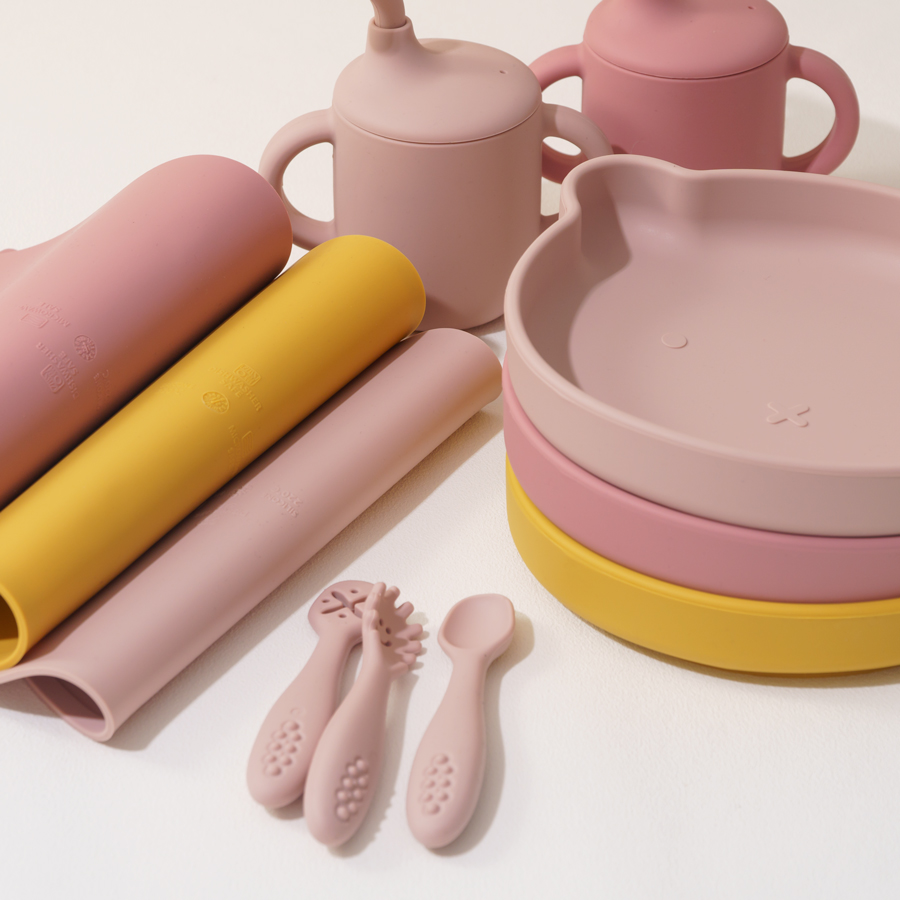 8PCS Silicone Baby Feeding Set - مراجعة Silicone Suction Bowl وسعره
