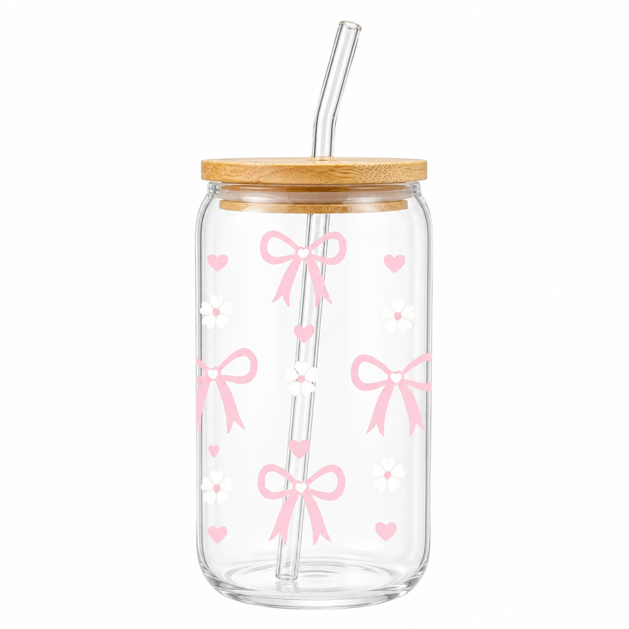 Cute Pink Bow Glass Tumbler wi - مراجعة Training Cup Straw وسعره