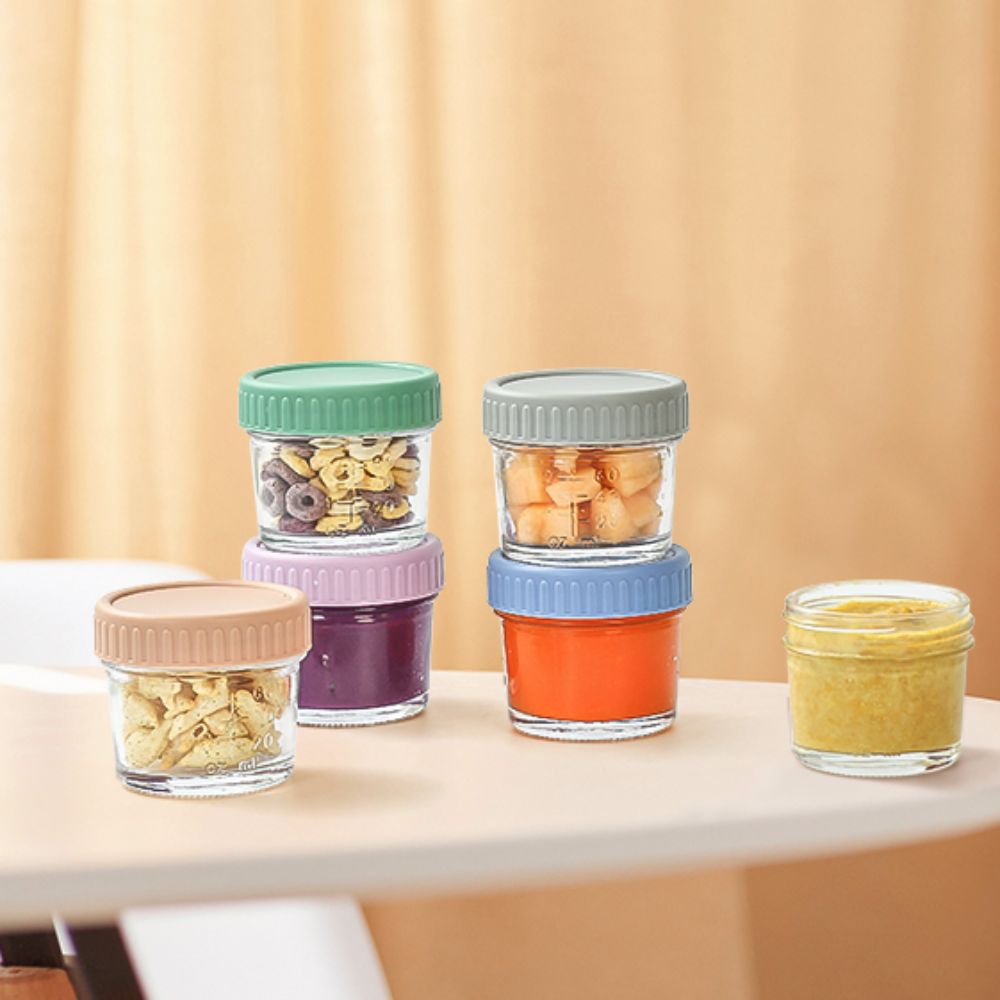 6pcs Mason Jar Glass Baby Food - مراجعة Baby Food Glass Jar وسعره