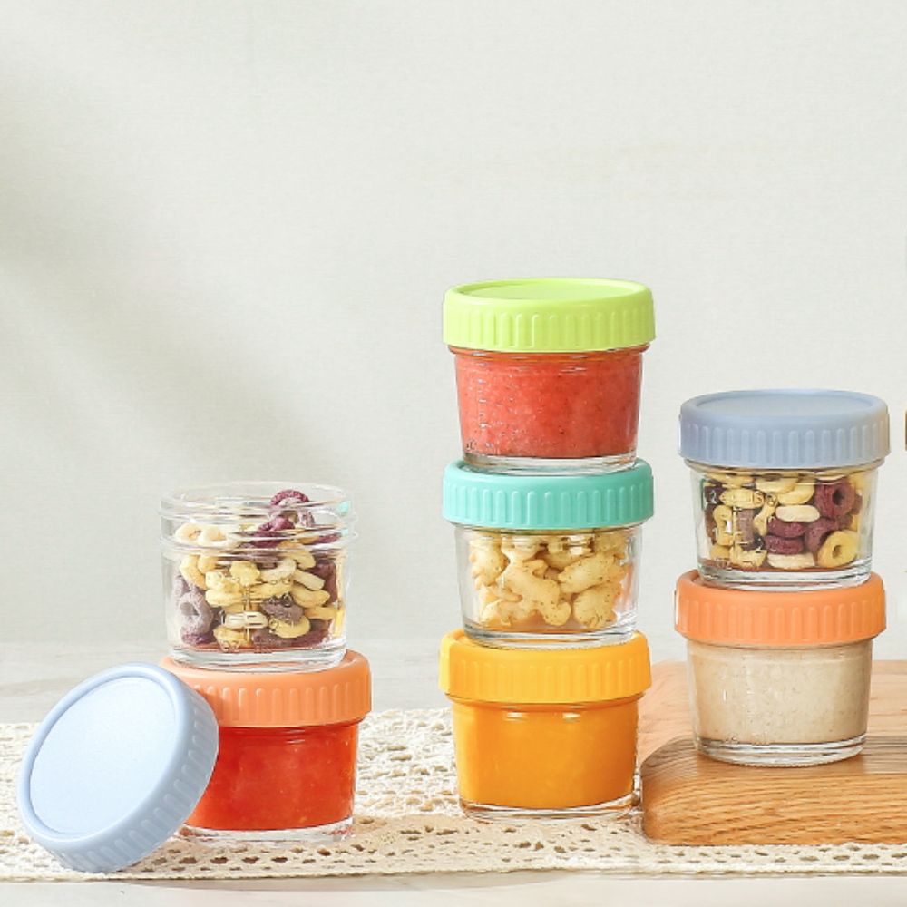 6pcs Mason Jar Glass Baby Food - مراجعة Baby Food Glass Jar وسعره