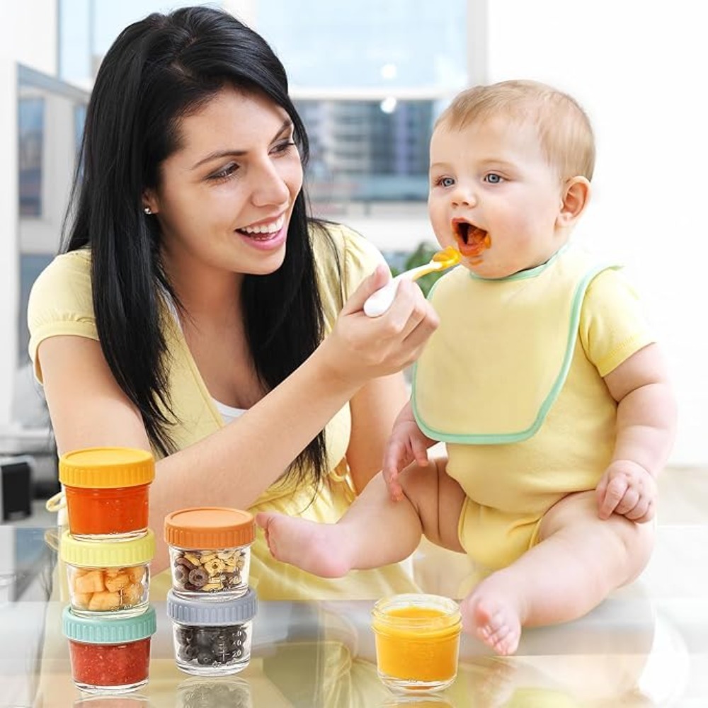 6pcs Mason Jar Glass Baby Food - مراجعة Baby Food Glass Jar وسعره