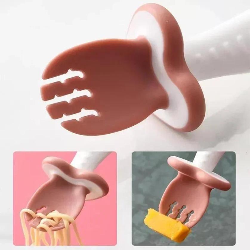 Baby Spoon Fork Silicone Child - مراجعة Baby Food Utensils وسعره