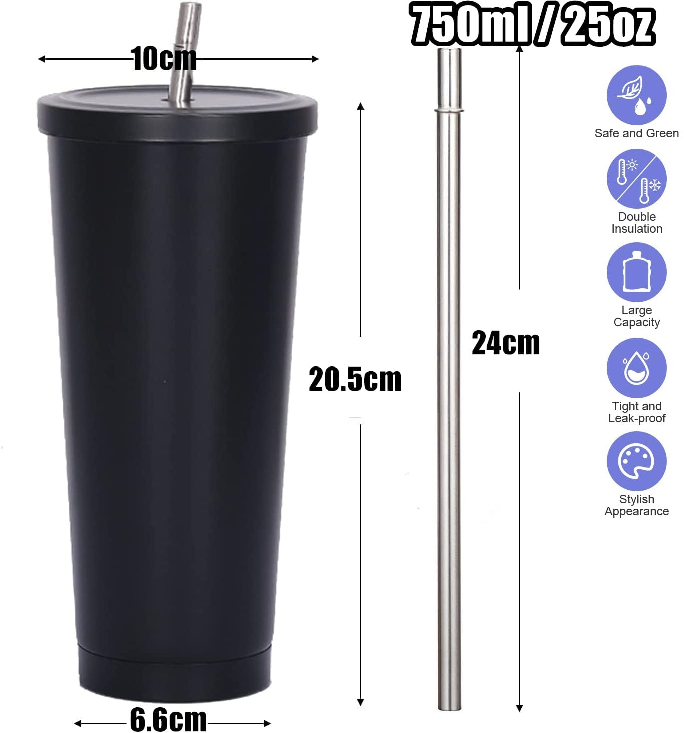 750ml Double-Wall Insulated Tu - مراجعة Training Cup Straw وسعره