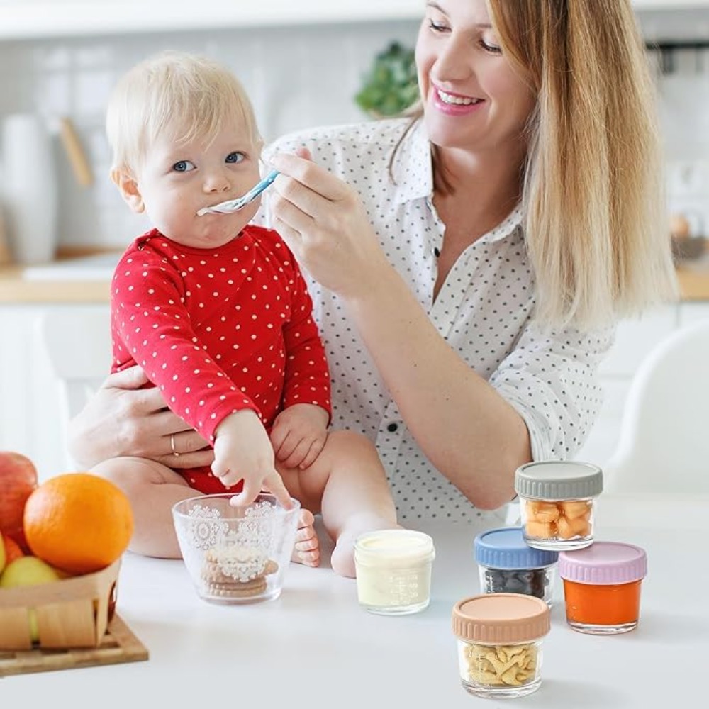 6pcs Mason Jar Glass Baby Food - مراجعة Baby Food Glass Jar وسعره