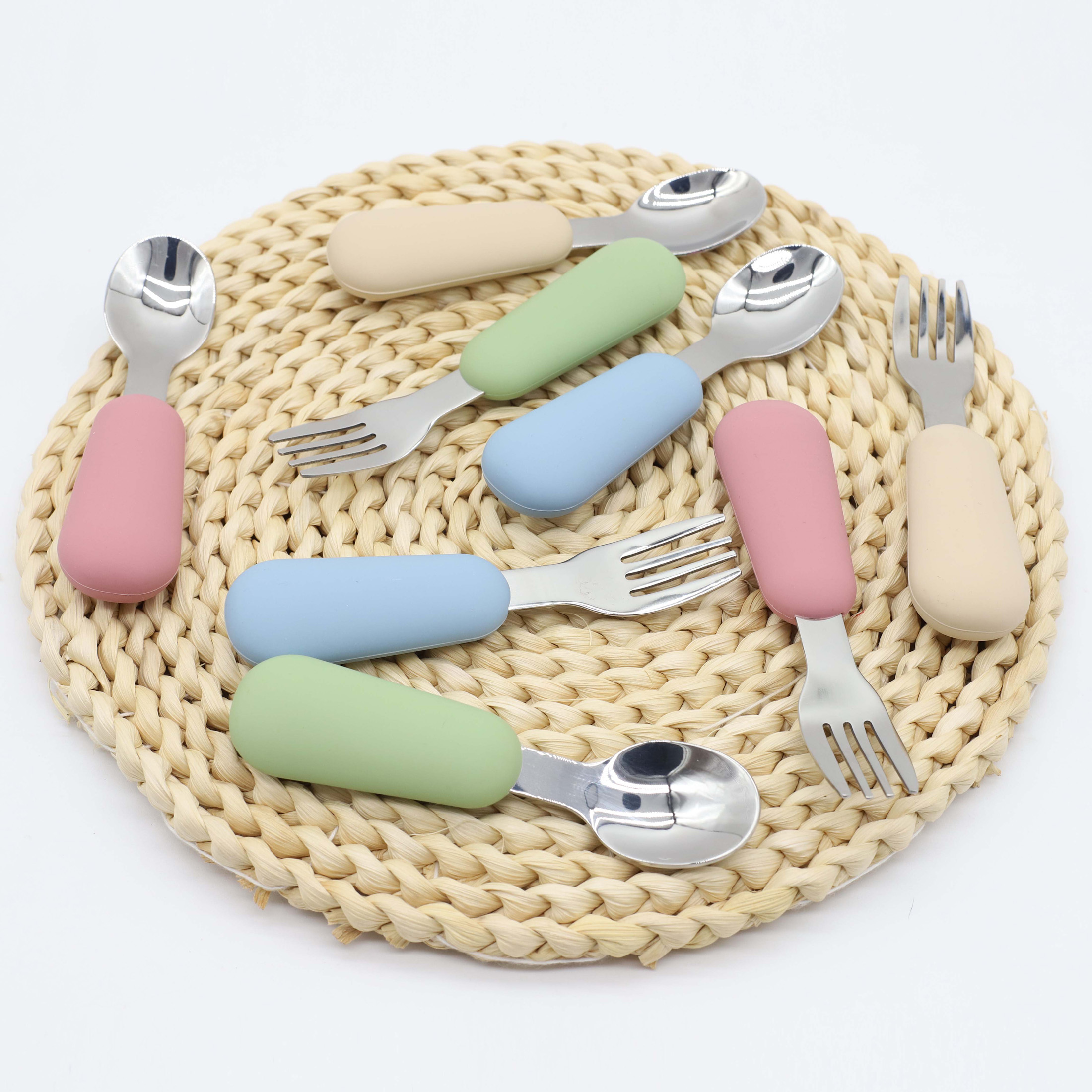 Silicone stainless steel spoon - مراجعة Baby Food Utensils وسعره