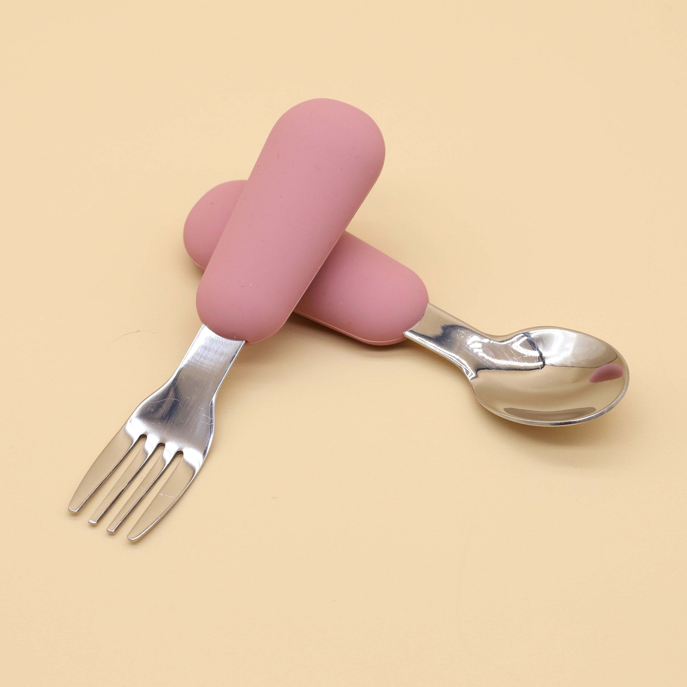 Silicone stainless steel spoon - مراجعة Baby Food Utensils وسعره