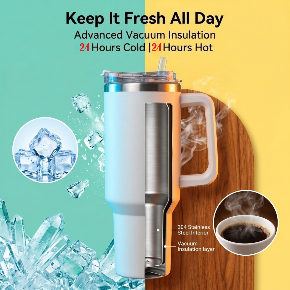 Custom 1200ml Stainless Steel  - مراجعة Training Cup Straw وسعره