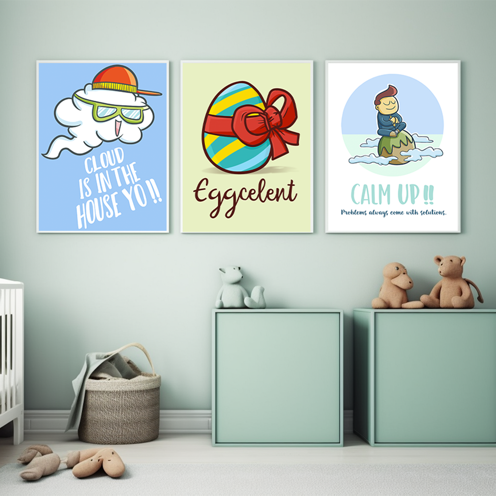 1pc frameless Cartoon Nursery  - مراجعة Baby Food Quote وسعره