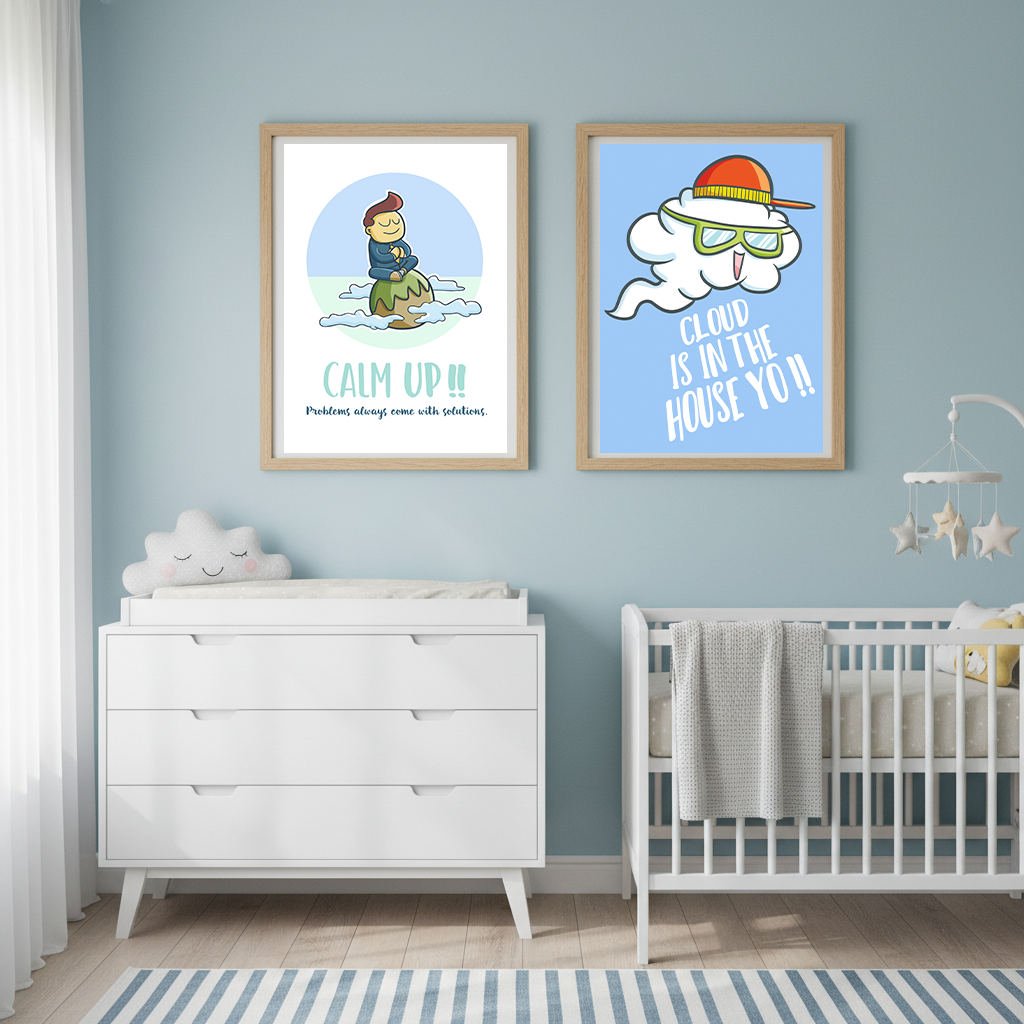 1pc frameless Cartoon Nursery  - مراجعة Baby Food Quote وسعره
