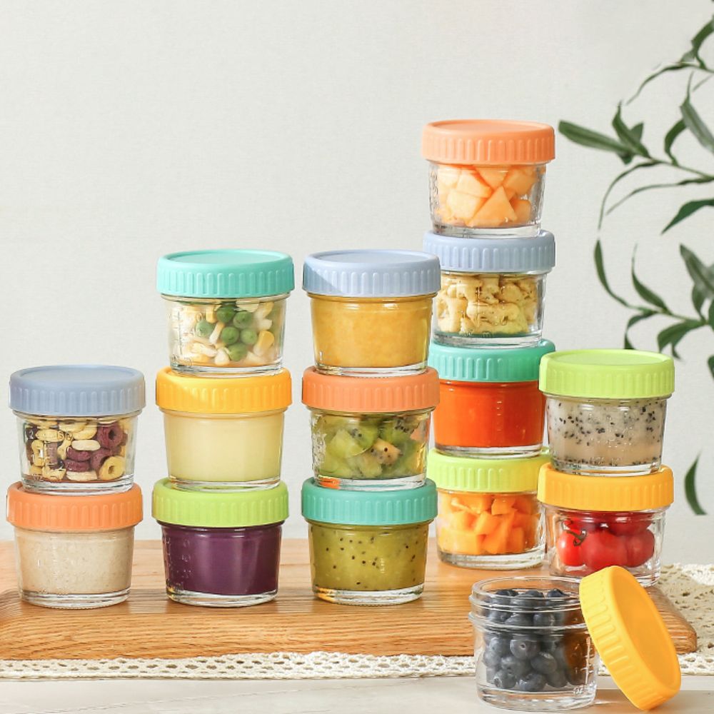 6pcs Glass Baby Food Jar Reusa - مراجعة Baby Food Glass Jar وسعره