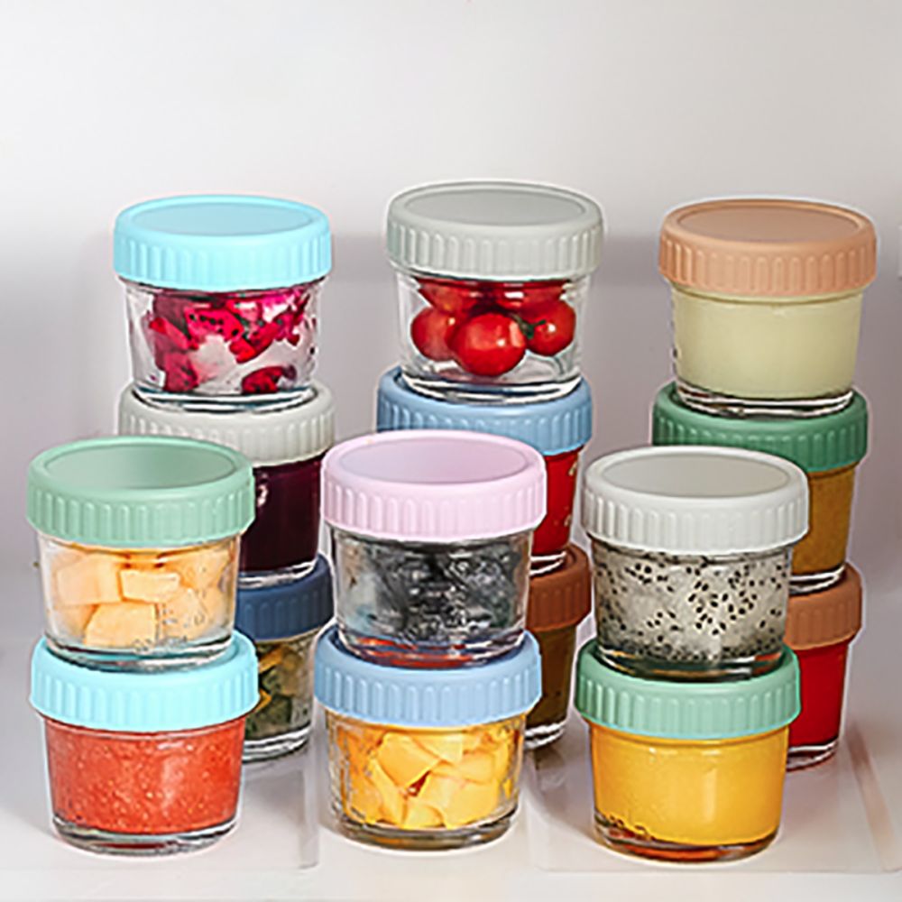 6pcs Glass Baby Food Jar Reusa - مراجعة Baby Food Glass Jar وسعره