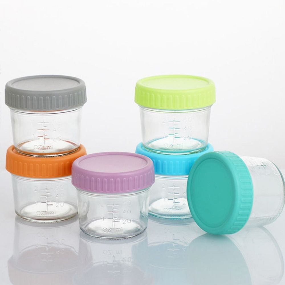 6pcs Glass Baby Food Jar Reusa - مراجعة Baby Food Glass Jar وسعره