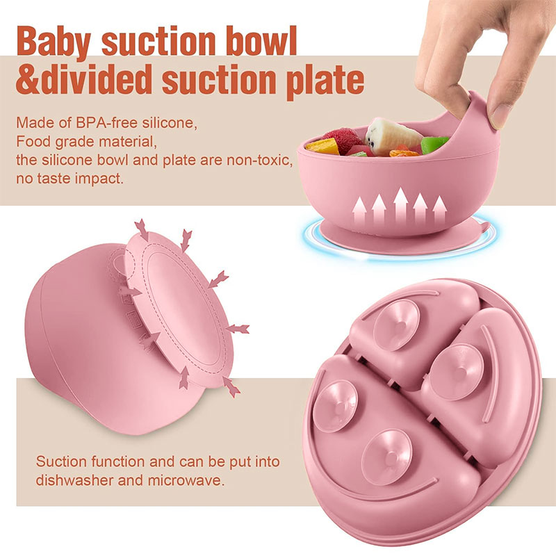Children's silicone tableware  - مراجعة Silicone Suction Bowl وسعره