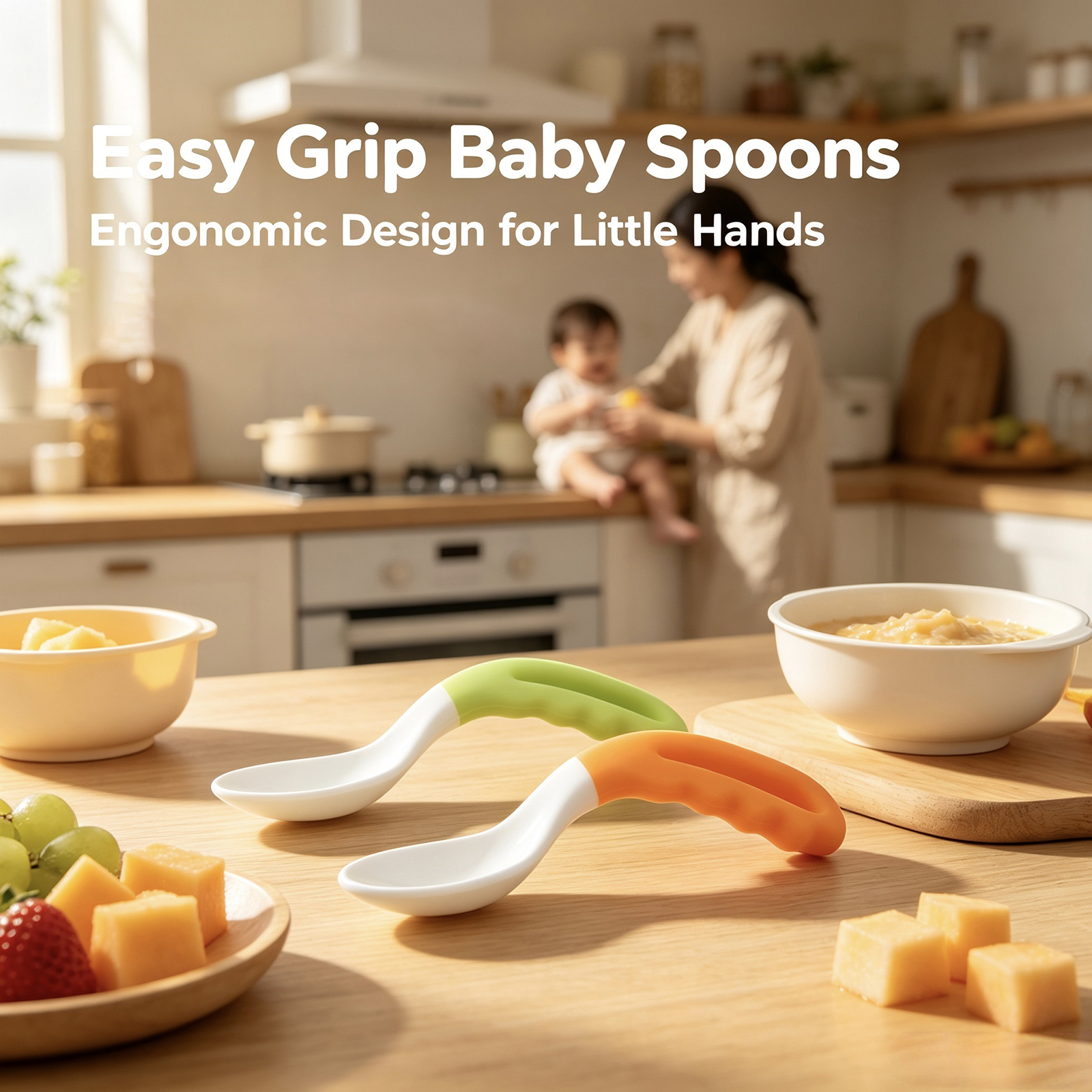 2/4pcs Spoons, Training Feedin - مراجعة Baby Food Utensils وسعره