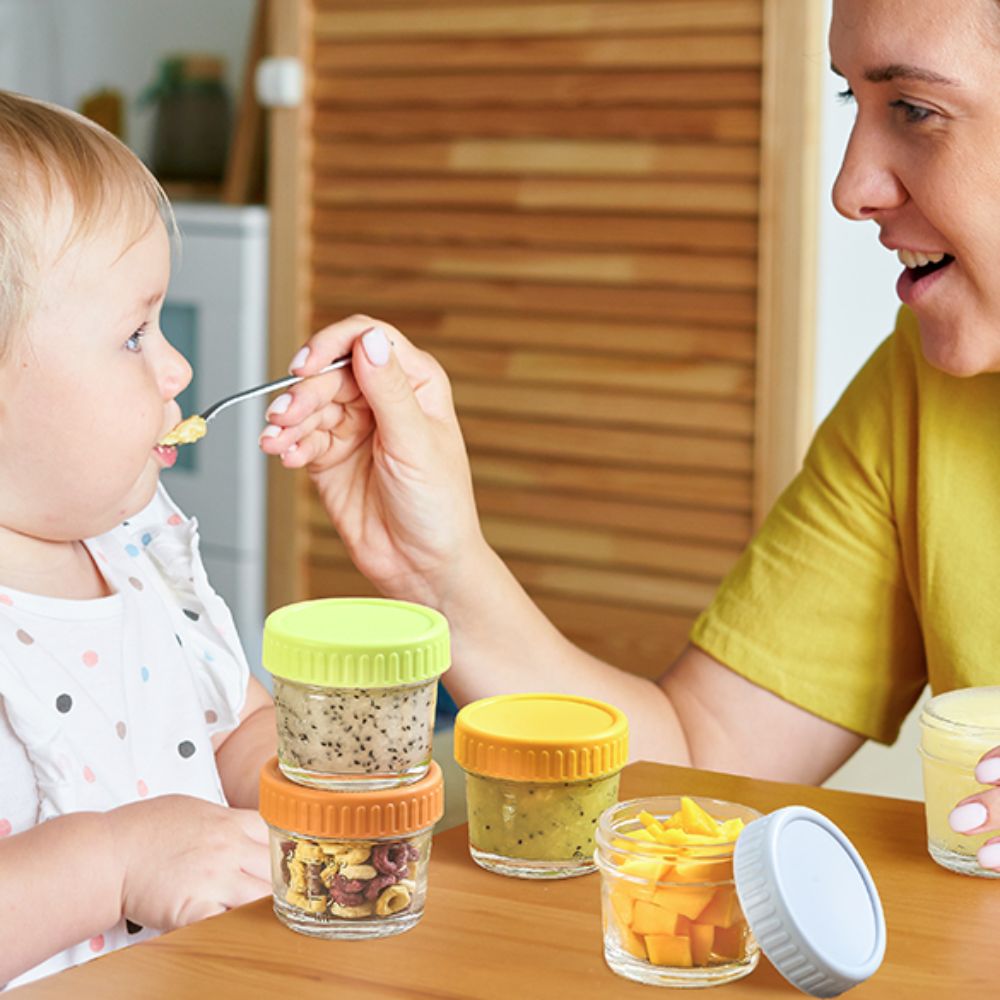6pcs Multipurpose Glass Baby F - مراجعة Baby Food Glass Jar وسعره