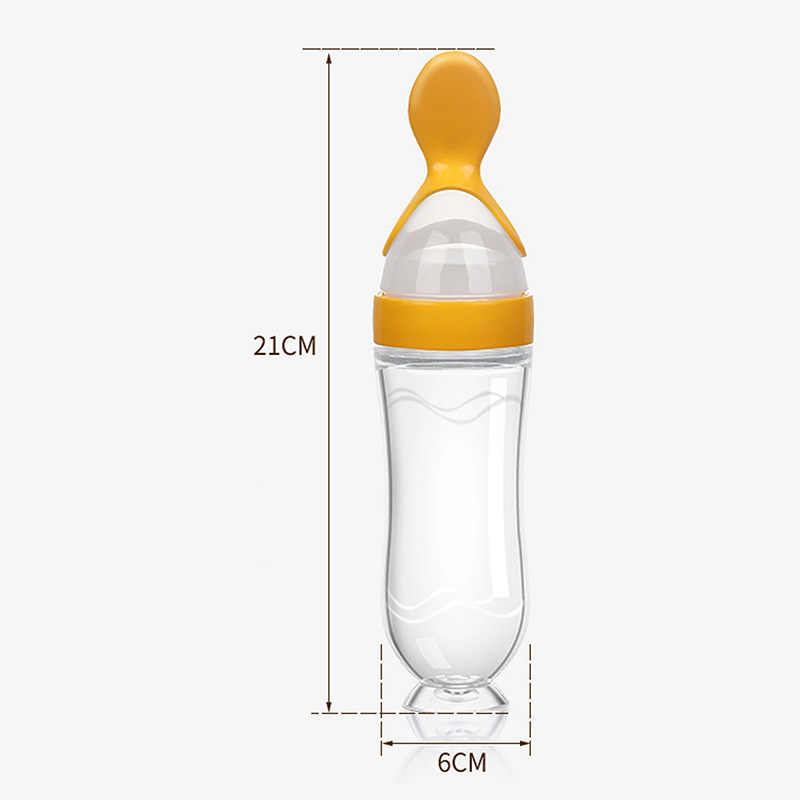 Squeezing Feeding Bottle Silic - مراجعة Baby Food Utensils وسعره