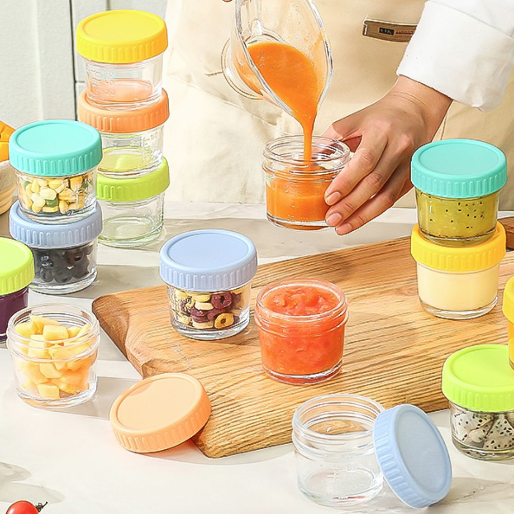6pcs Mason Jar Glass Baby Food - مراجعة Baby Food Glass Jar وسعره