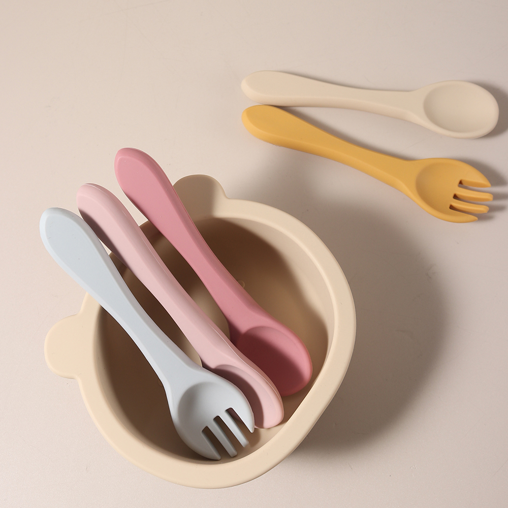 Custom Name 1 Pair Silicone Sp - مراجعة Baby Food Utensils وسعره