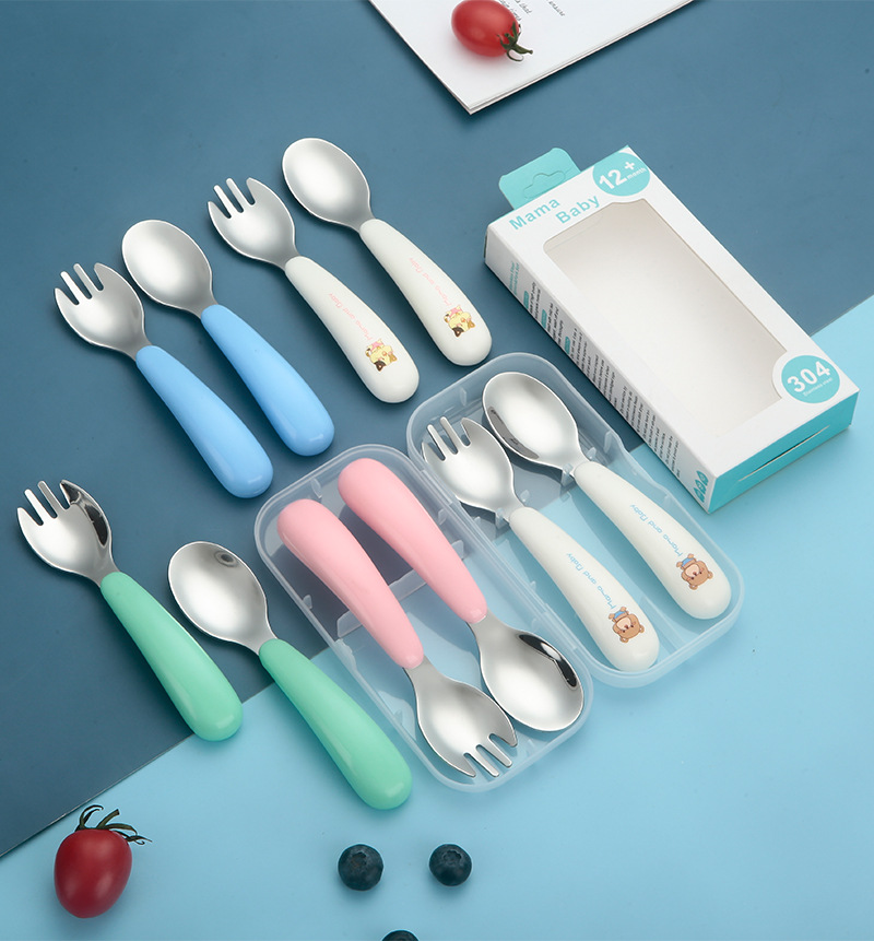 304 Stainless Steel Spoon Fork - مراجعة Baby Food Utensils وسعره