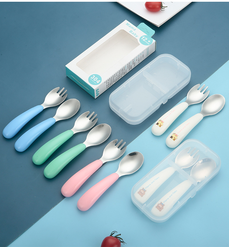 304 Stainless Steel Spoon Fork - مراجعة Baby Food Utensils وسعره