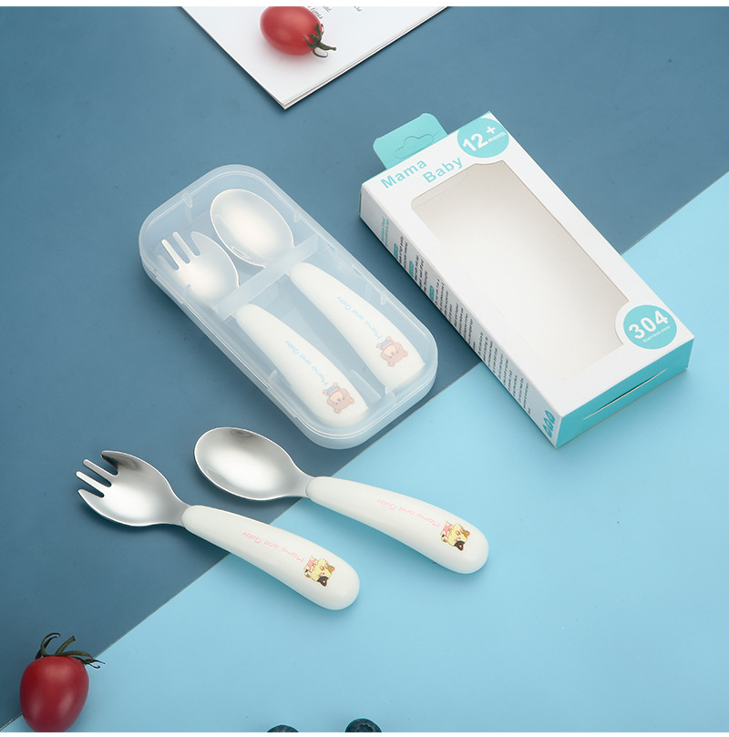 304 Stainless Steel Spoon Fork - مراجعة Baby Food Utensils وسعره