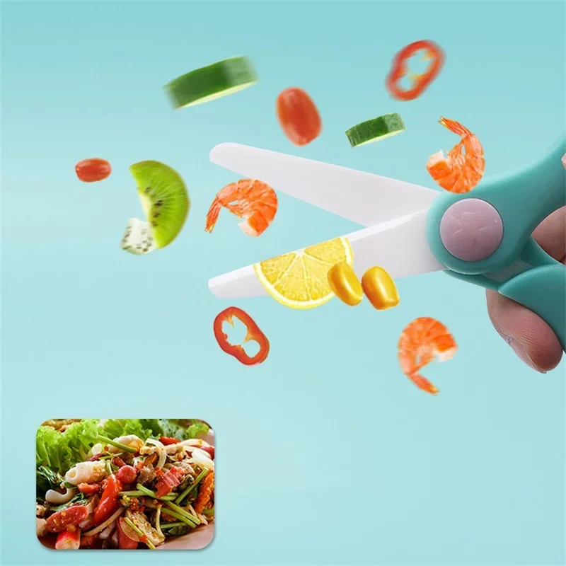 Ceramic Blade Kitchen Food Sci - مراجعة Baby Food Scissors وسعره