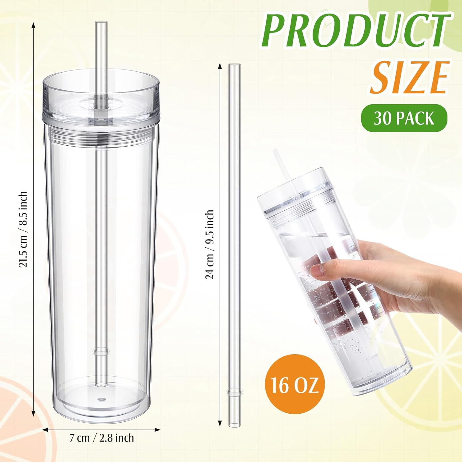 30 Pcs Acrylic Skinny Tumblers - مراجعة Training Cup Straw وسعره