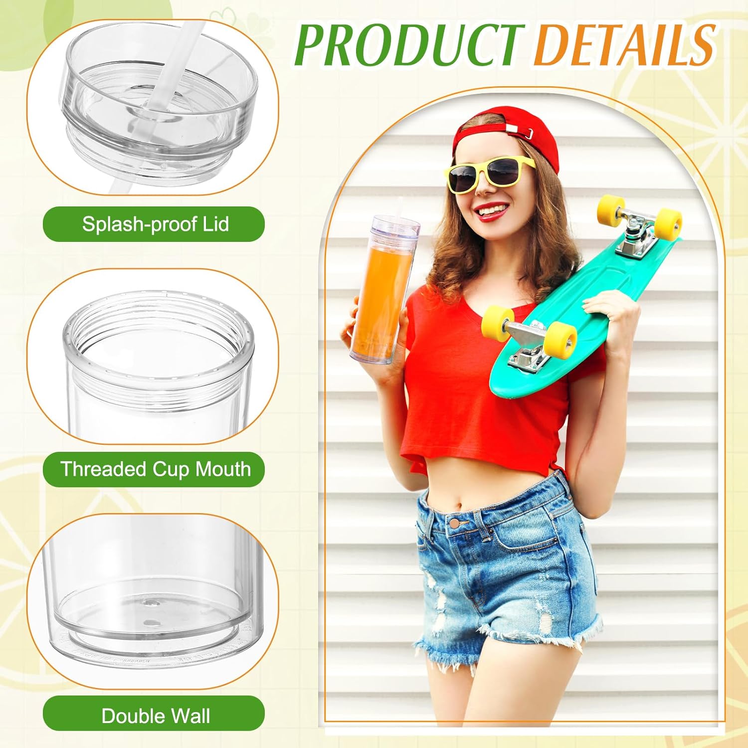 30 Pcs Acrylic Skinny Tumblers - مراجعة Training Cup Straw وسعره