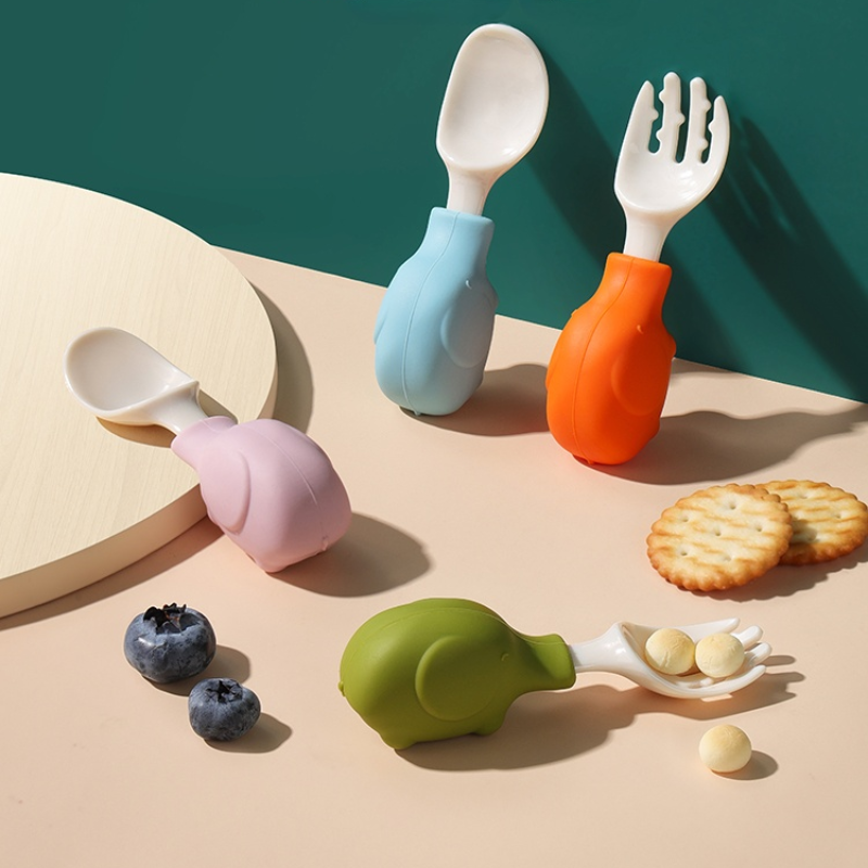 Elephant Baby Utensils Set Foo - مراجعة Baby Food Utensils وسعره