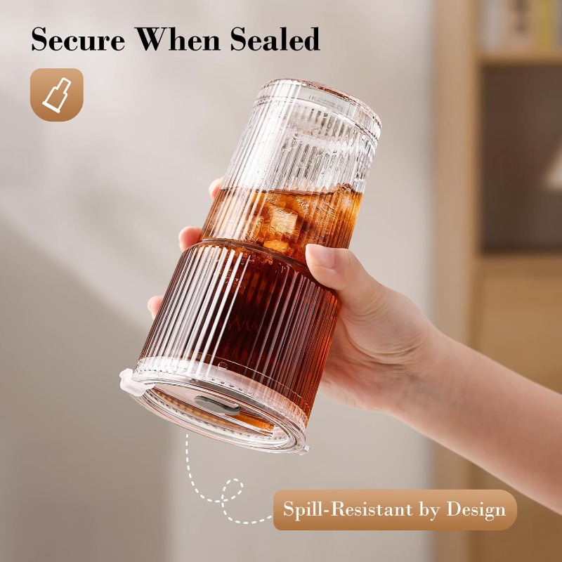 Striped Glass Coffee Cup with  - مراجعة Training Cup Straw وسعره