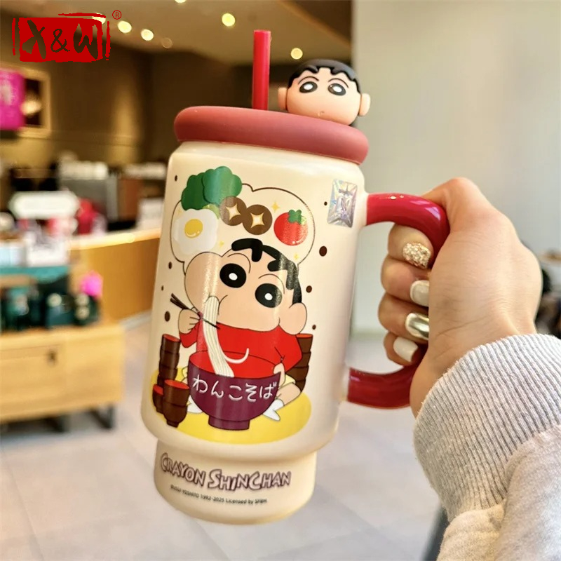 X&W Crayon Shin-Chan Ceramics  - مراجعة Training Cup Straw وسعره