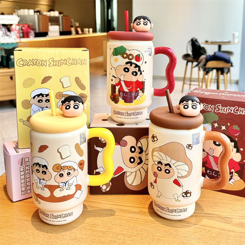 X&W Crayon Shin-Chan Ceramics  - مراجعة Training Cup Straw وسعره