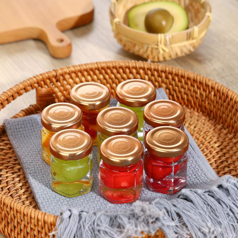 Hexagonal Mini  Jars with  Lid - مراجعة Baby Food Glass Jar وسعره