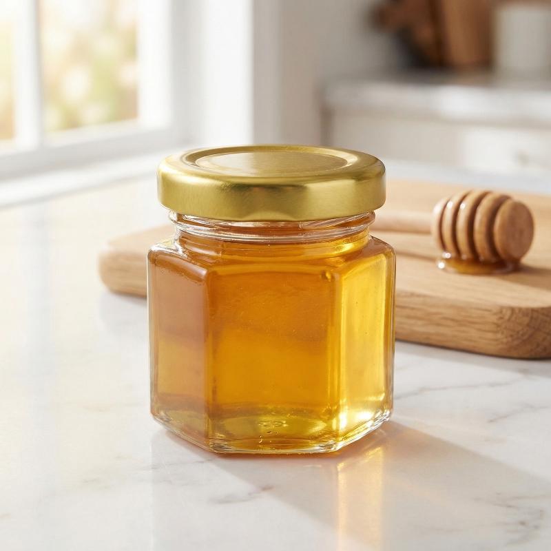 Hexagonal Mini  Jars with  Lid - مراجعة Baby Food Glass Jar وسعره