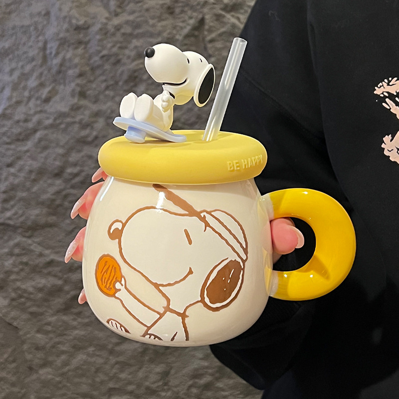2026 New Kawaii Snoopy Ceramic - مراجعة Training Cup Straw وسعره