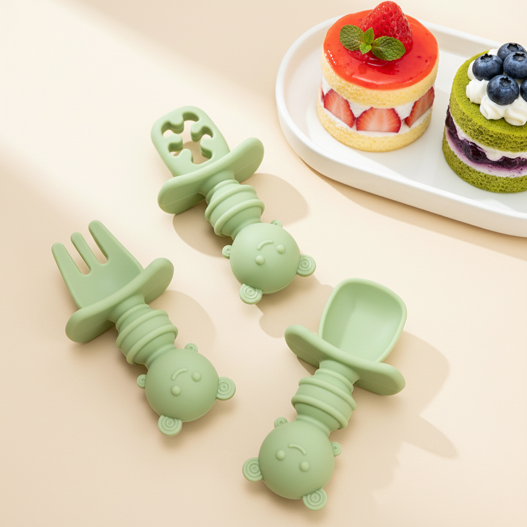 3pcs Short Handle Bee Spoon &  - مراجعة Baby Food Utensils وسعره