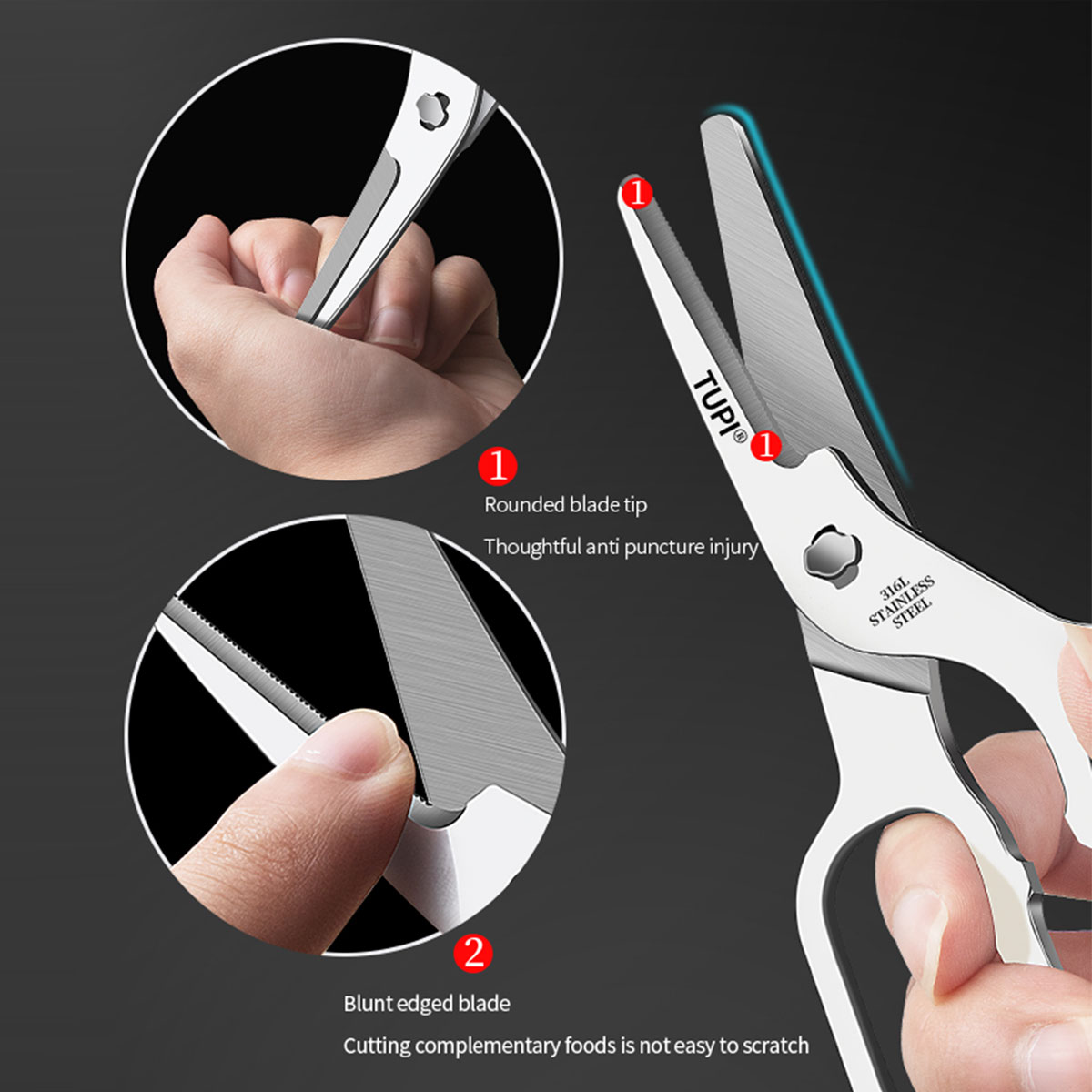 TUPI - Stainless Steel Scissor - مراجعة Baby Food Scissors وسعره
